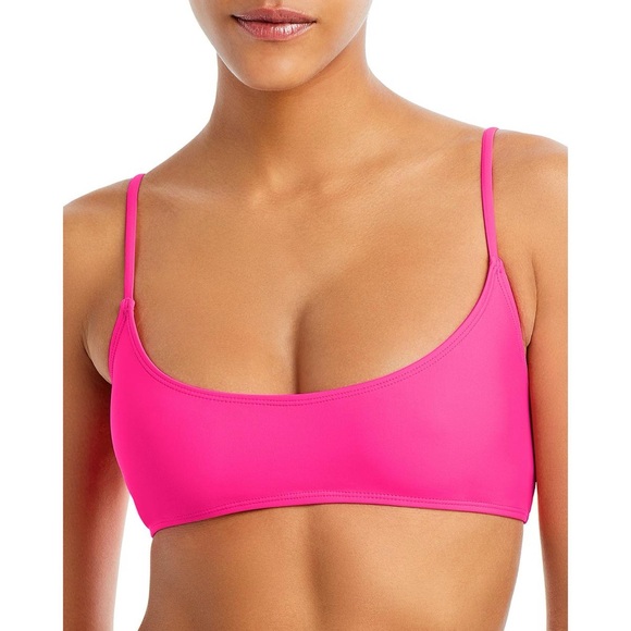 Good American Other - Good American Womens Deep Scoop Knockout Pink Bikini Swim Top Sz.XL